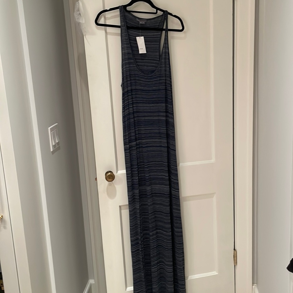 Navy blue with grey tank dress maxi xl by Vince nwt Nordstrom